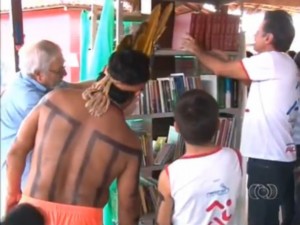 Biblioteca Cidadã será inaugurada na aldeia funil nesta sexta. Foto: Reprodução / TV Anhanguera