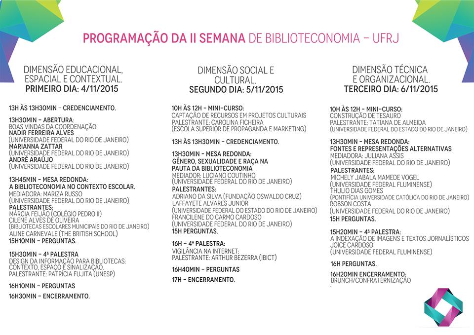 ii_semana_de_bilio_UFRJ_programacao