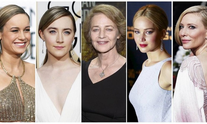 Brie Larson, Saoirse Ronan, Charlotte Rampling, Jennifer Lawrence, Cate Blanchett concorrem a categoria melhor atriz - STAFF / REUTERS