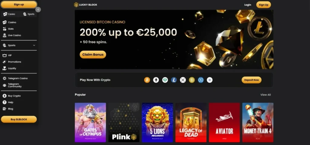 melhores cassinos online - Lucky Block - Seis Mil Jogos e Suporte Completo a Criptomoedas